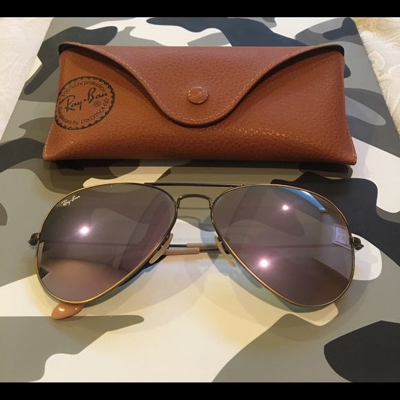 Ray-Ban Accessories - Purple Flash Aviator Ray Ban Sunglasses